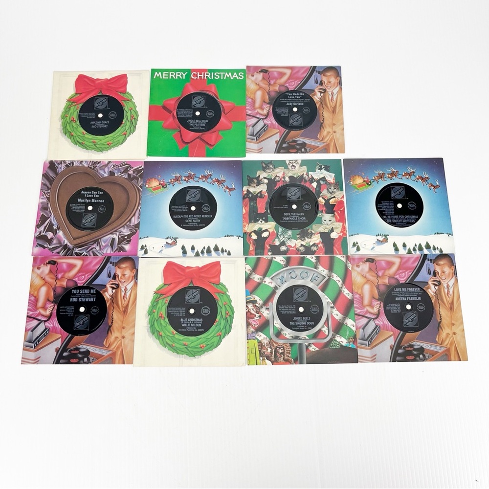 Vintage Lot Bundle of 11 Musigrams Flexi Disc Aretha Franklin Judy Garland